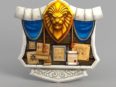 现代妆台妆凳 WOW魔兽场景道具