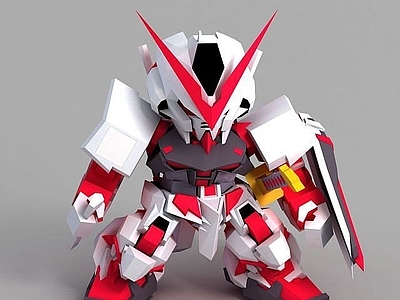 现代虚拟人物 异端高达红色机