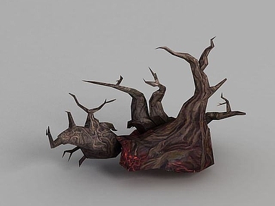 现代办公大厅 魔兽世界游戏场景树木装饰