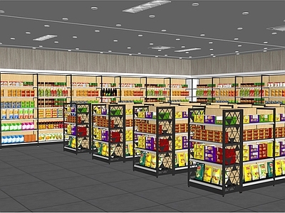 现代超市 超市生活用品区 生活超市 超市货架