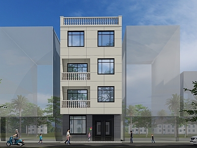 现代多层住宅 自建房 私人住宅楼
