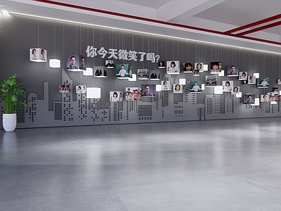 现代其他学校空间 照片墙 风采墙 学生照片墙