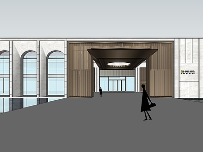 现代欧式小区建筑 示范区 售楼处 沿街商业 小区出入口