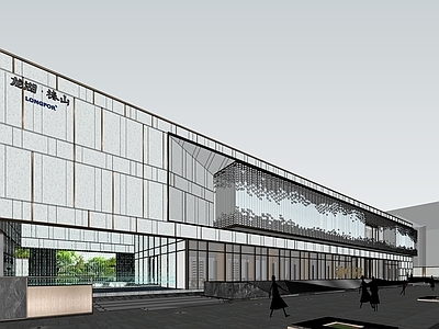 现代轻奢小区建筑 示范区 售楼处 博物馆 文化展览馆 龙湖售楼处