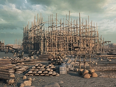 中式古建 建筑场地 古建 木建