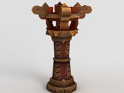 现代办公大厅 魔兽世界游戏场景装饰