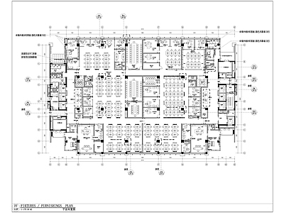 现代整体办公空间 2000平办公室 全套 施工图