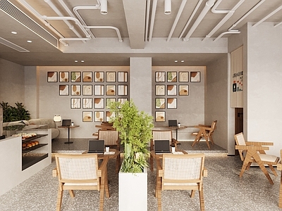 现代咖啡厅 奶茶店 甜品店