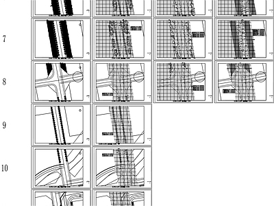现代道路绿化 道路景观绿化 景 施工图