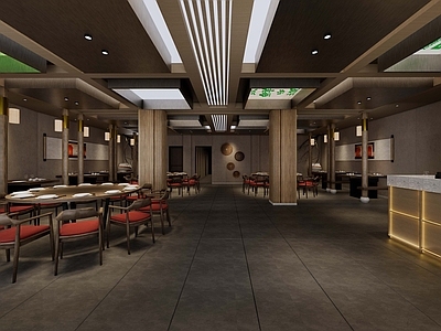 新中式现代中餐厅 中餐厅 中餐厅明档