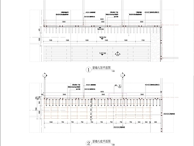 现代办公楼建筑 装饰水泥板干挂墙 施工图