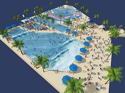 现代游泳馆 户外游泳池