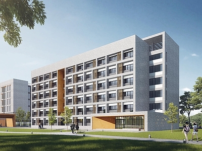 现代简约多层住宅 学生宿舍 教师公寓 宿舍 公寓 住宅