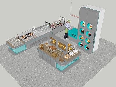 现代甜品面包店 烘琣店