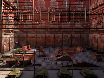 现代其他文体建筑 滑板公园 滑板场地 滑板广场滑板场所 滑板运动场 滑板赛事场地