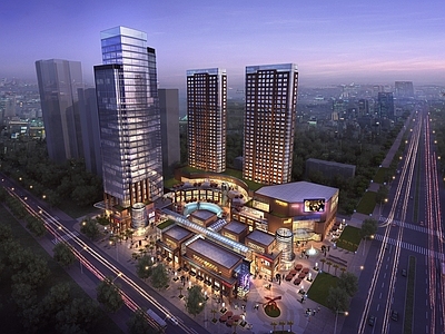 现代商场建筑 商业综合体