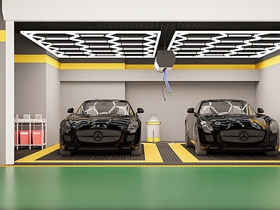 工业室内停车场 洗车行