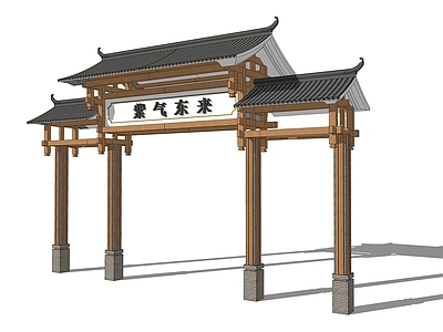 现代新中式牌坊牌楼 牌坊