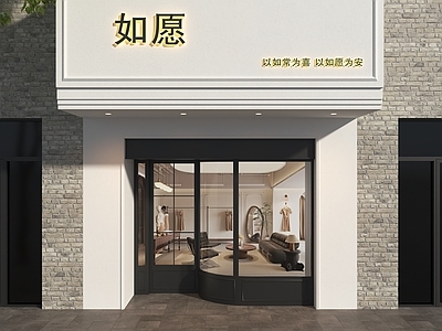 法式门头 服装店门头 女装店门头 法式门头 法式服装店门头 轻法式门头