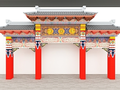 中式其他文体建筑 中式牌坊牌楼
