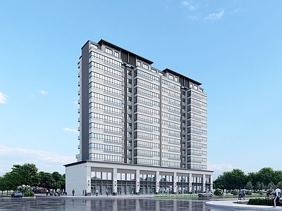 现代多层住宅 商业住宅楼 酒店公寓楼