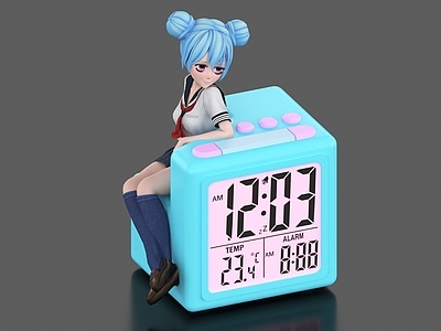 钟表 闹钟 时钟 钟表 二次元摆件