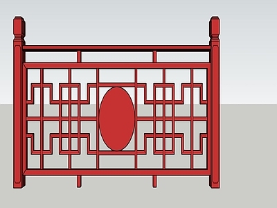 新中式小区建筑 新中式护栏