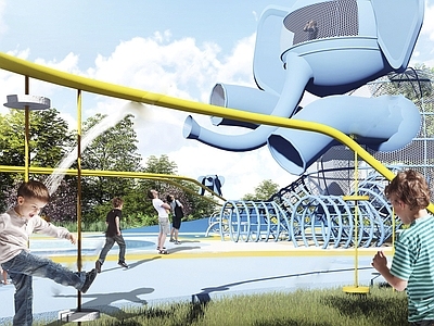 现代儿童游乐区 儿童主题游乐区