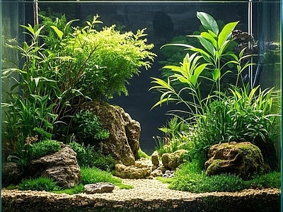 现代鱼缸 鱼缸造景