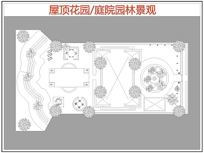 现代庭院 园林庭院景观 屋顶花园 空中花园 花园庭院 庭院露台 施工图