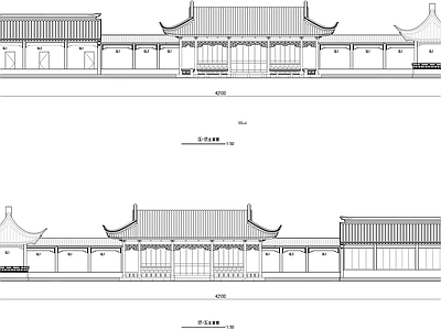 其他古建筑 详细园林古建茶室 施工图
