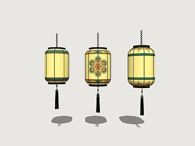 新中式灯笼 花灯 彩灯 节日灯笼 竹编灯笼