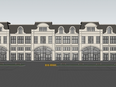 现代欧式商场建筑 商业多层 商业裙楼 商场建筑
