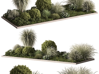 其他绿植 现代户外绿植灌木 花池植物堆