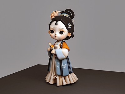 女人 陶瓷娃娃 泥娃娃 唐装美女 古代小美女 美女
