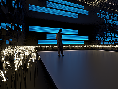现代工业博物馆 沉浸空间 展厅 多媒体 多媒体展厅 跑马灯 光纤灯 艺术装置 光线