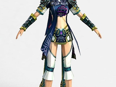 现代虚拟人物 游戏美女角色