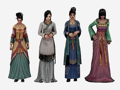 现代虚拟人物 古装游戏美女