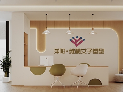 现代其他办公空间 前台 水吧台