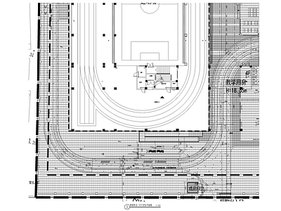 现代校园景观 党群中心广场 围墙 水景 海绵 施工图