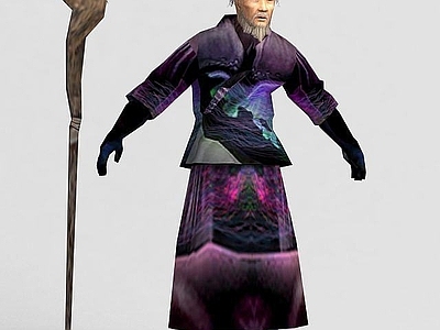 现代虚拟人物 游戏角色孙老爹