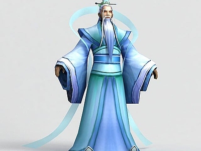 现代虚拟人物 游戏人物角色周半仙