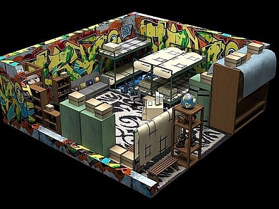 现代办公大厅 小屋Room