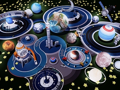 现代景观公园 现代星球打卡装置 星球宇宙公园 元宇宙太空公园 现代星球宇宙太空 地球星球太空航天