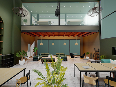 现代图书馆 咖啡厅 茶厅 书吧 茶吧 学生阅览室 茶厅