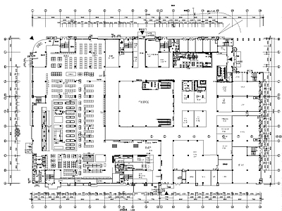 现代超市 大型商超 施工图