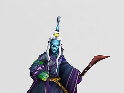 现代虚拟人物 游戏角色牧师