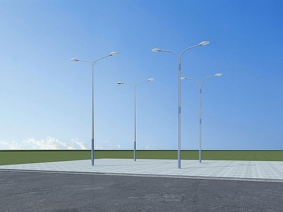 现代户外椅 双臂路灯