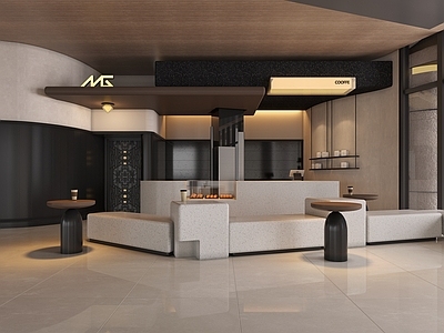 现代咖啡厅 咖啡厅 休息区