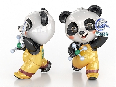 玩具 熊猫手办 熊猫玩偶 熊猫摆件 熊猫公仔